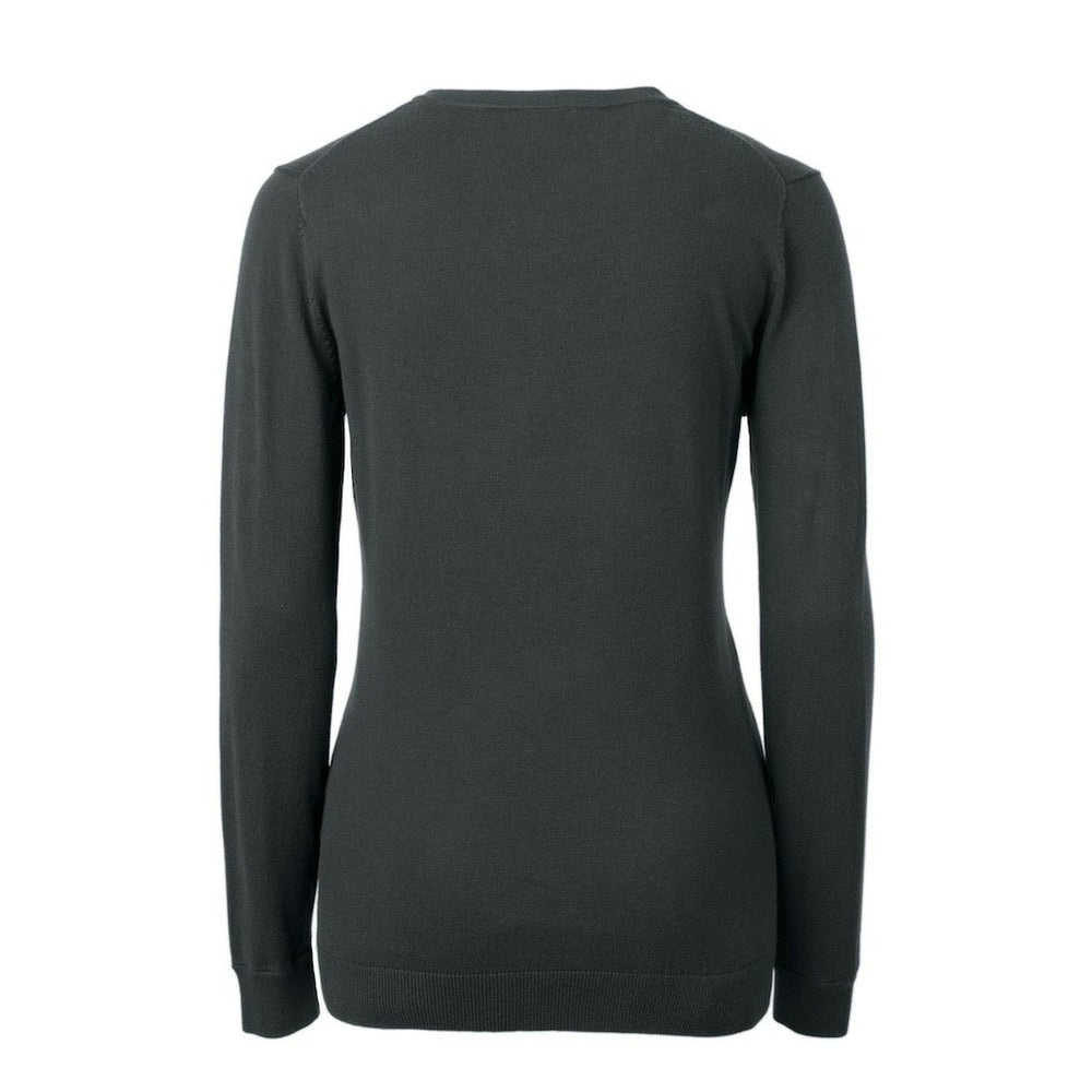 Cleveland Browns Cutter & Buck Women's Throwback Logo Lakemont Tri-Blend V-Neck Sweater - Heather Charcoal - NFL
