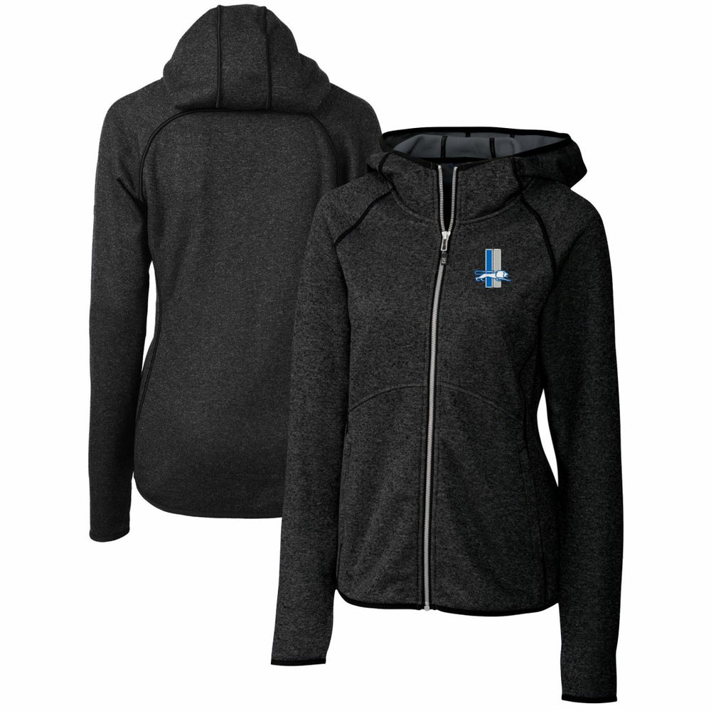 Detroit Lions Cutter & Buck Women's Throwback Logo Mainsail Full-Zip Jacket - Heather Charcoal - NFL