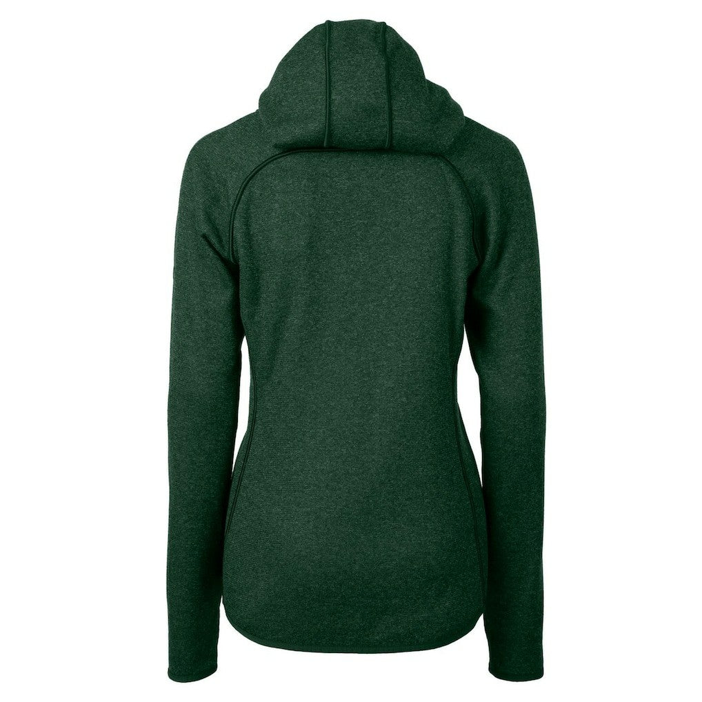 New York Jets Cutter & Buck Women's Throwback Logo Mainsail Full-Zip Jacket - Heather Green - NFL