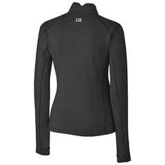 San Francisco 49ers Cutter & Buck Women's Throwback Logo Traverse Stretch Quarter-Zip Pullover Top - Black - NFL