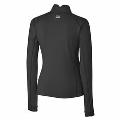 Detroit Lions Cutter & Buck Women's Throwback Logo Traverse Stretch Quarter-Zip Pullover Top - Black - NFL