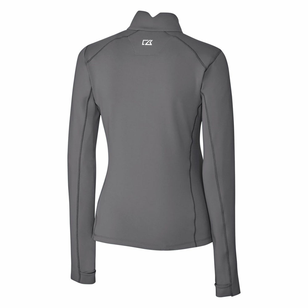 Detroit Lions Cutter & Buck Women's Throwback Logo Traverse Stretch Quarter-Zip Pullover Top - Steel - NFL