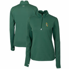 Green Bay Packers Cutter & Buck Women's Throwback Logo Traverse Stretch Quarter-Zip Pullover Top - Green - NFL