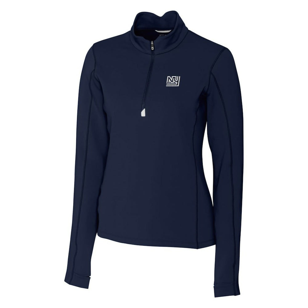 New York Giants Cutter & Buck Women's Throwback Logo Traverse Stretch Quarter-Zip Pullover Top - Navy - NFL