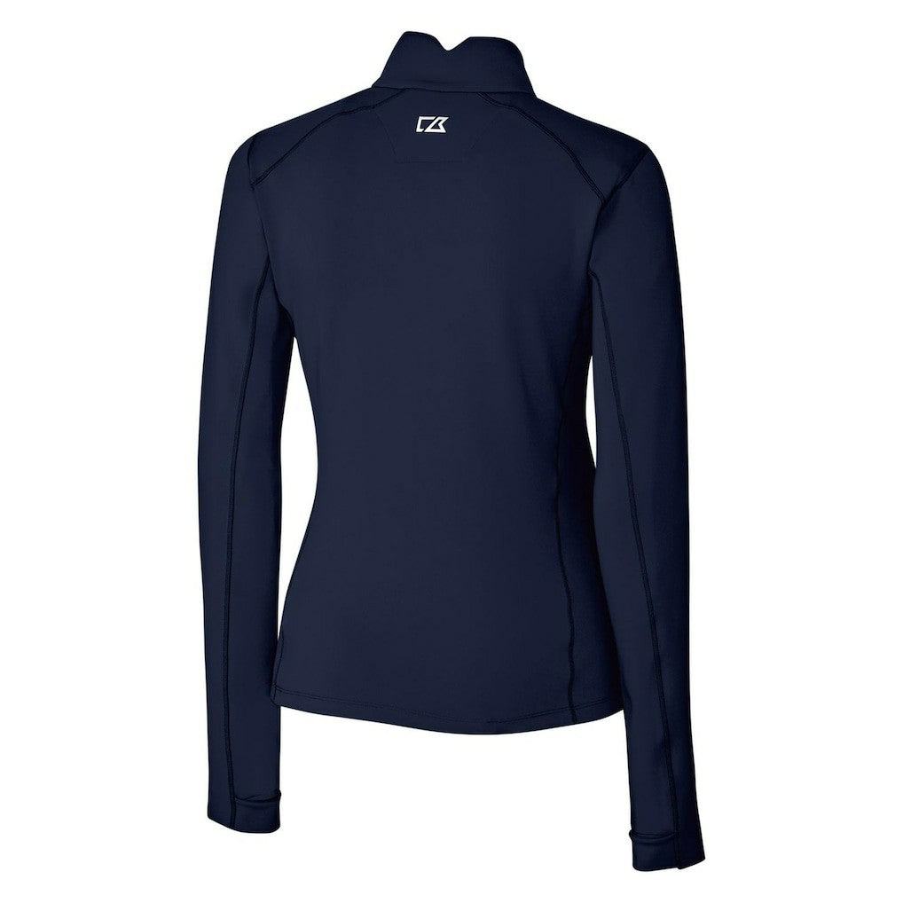 New York Giants Cutter & Buck Women's Throwback Logo Traverse Stretch Quarter-Zip Pullover Top - Navy - NFL