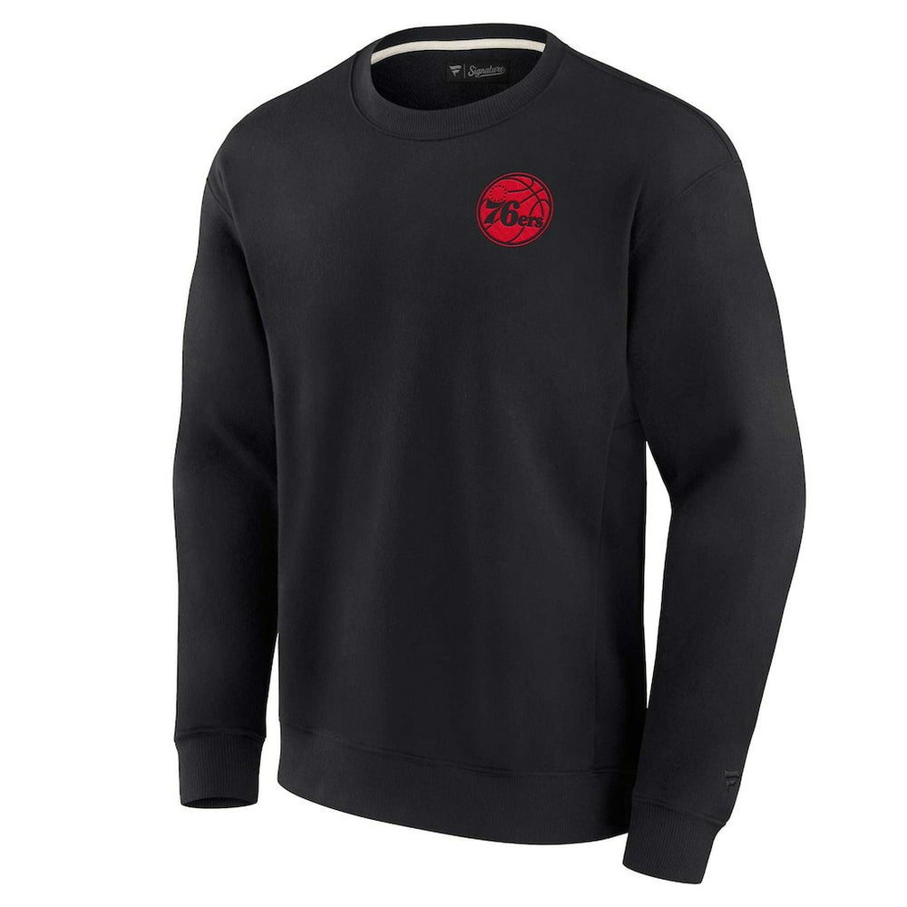 Fanatics Philadelphia 76ers Unisex Elements Super Soft Fleece Pullover Sweatshirt Black