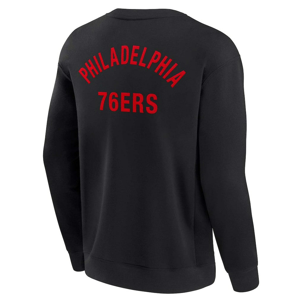 Fanatics Philadelphia 76ers Unisex Elements Super Soft Fleece Pullover Sweatshirt Black