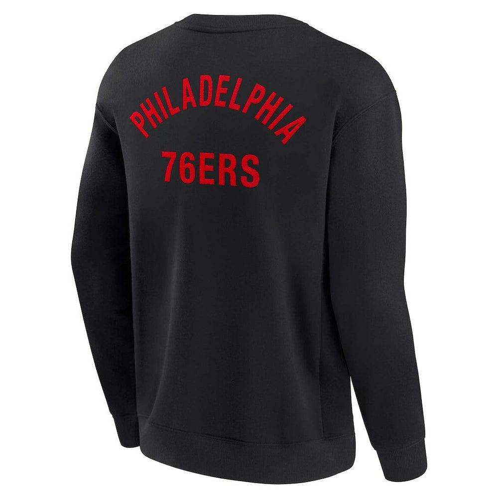 Fanatics Philadelphia 76ers Unisex Elements Super Soft Fleece Pullover Sweatshirt Black