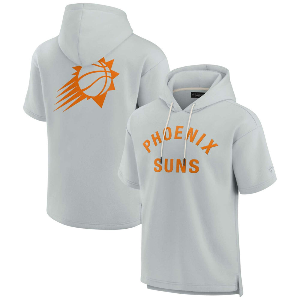 Fanatics Phoenix Suns Unisex Elements Super Soft Fleece Short Sleeve Pullover Hoodie Gray