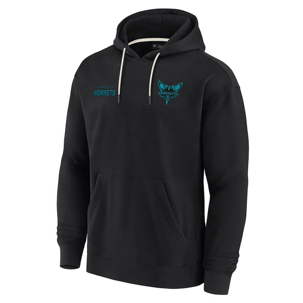Fanatics Charlotte Hornets Unisex Elements Super Soft Fleece Pullover Hoodie Black