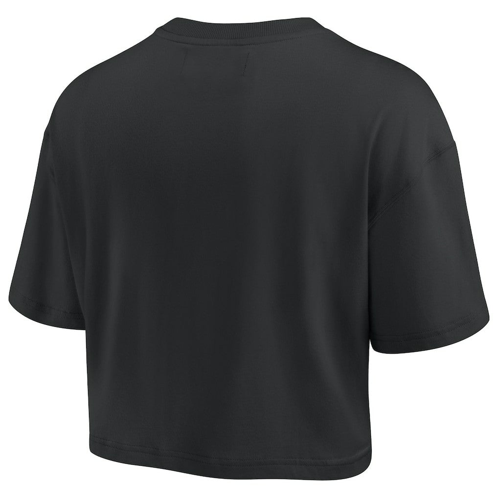Fanatics Philadelphia 76ers Women's Elements Super Soft Boxy Cropped T-Shirt Black