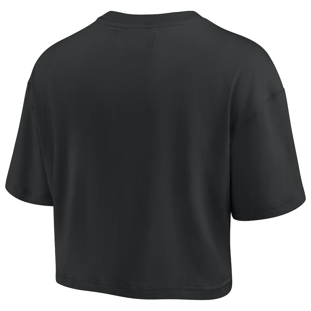 Fanatics Philadelphia 76ers Women's Elements Super Soft Boxy Cropped T-Shirt Black