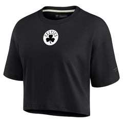 Fanatics Boston Celtics Women's Elements Super Soft Boxy Cropped T-Shirt Black