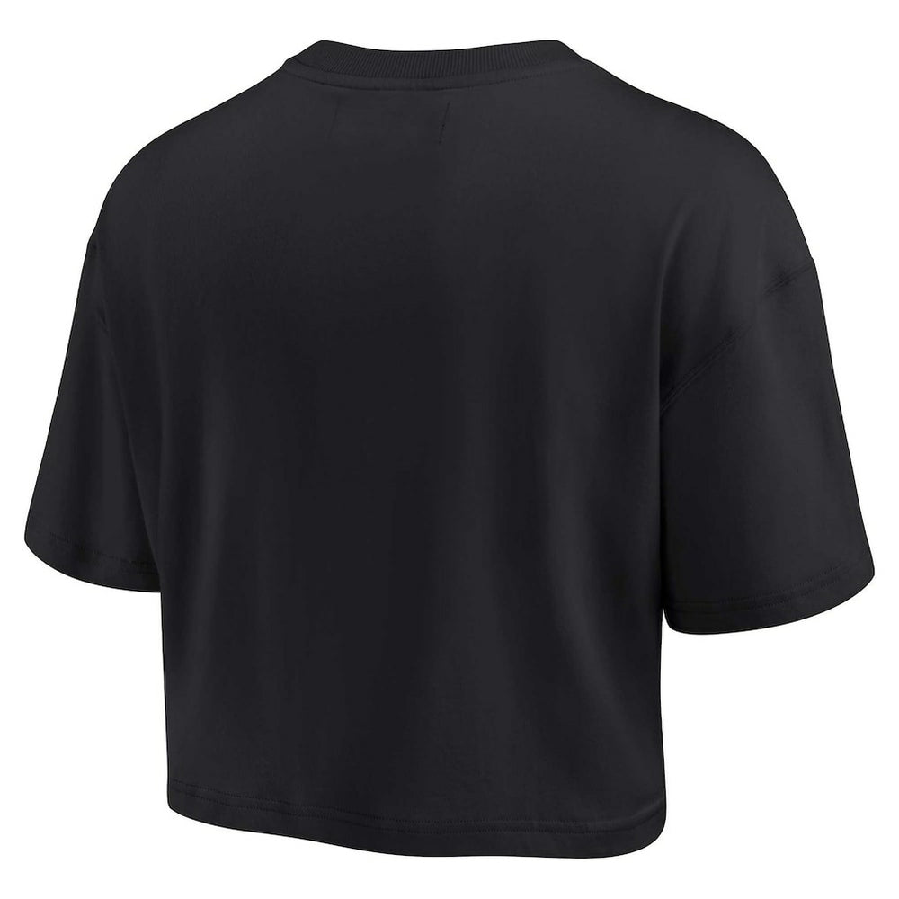 Fanatics Boston Celtics Women's Elements Super Soft Boxy Cropped T-Shirt Black