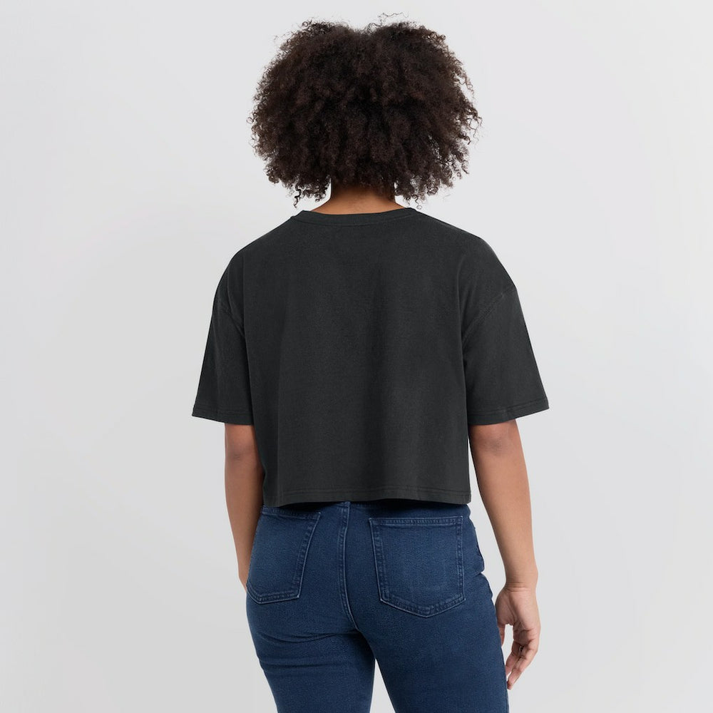 Fanatics Chicago Bulls Women's Elements Super Soft Boxy Cropped T-Shirt Black