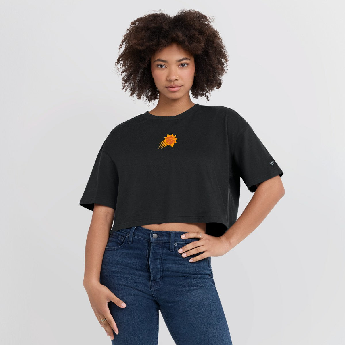 Fanatics Phoenix Suns Women's Elements Super Soft Boxy Cropped T-Shirt Black