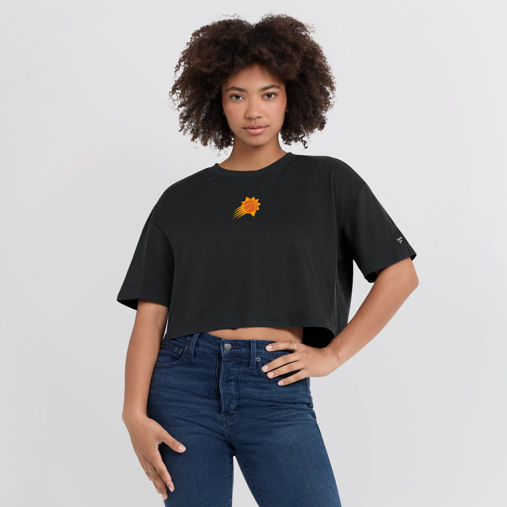 Fanatics Phoenix Suns Women's Elements Super Soft Boxy Cropped T-Shirt Black