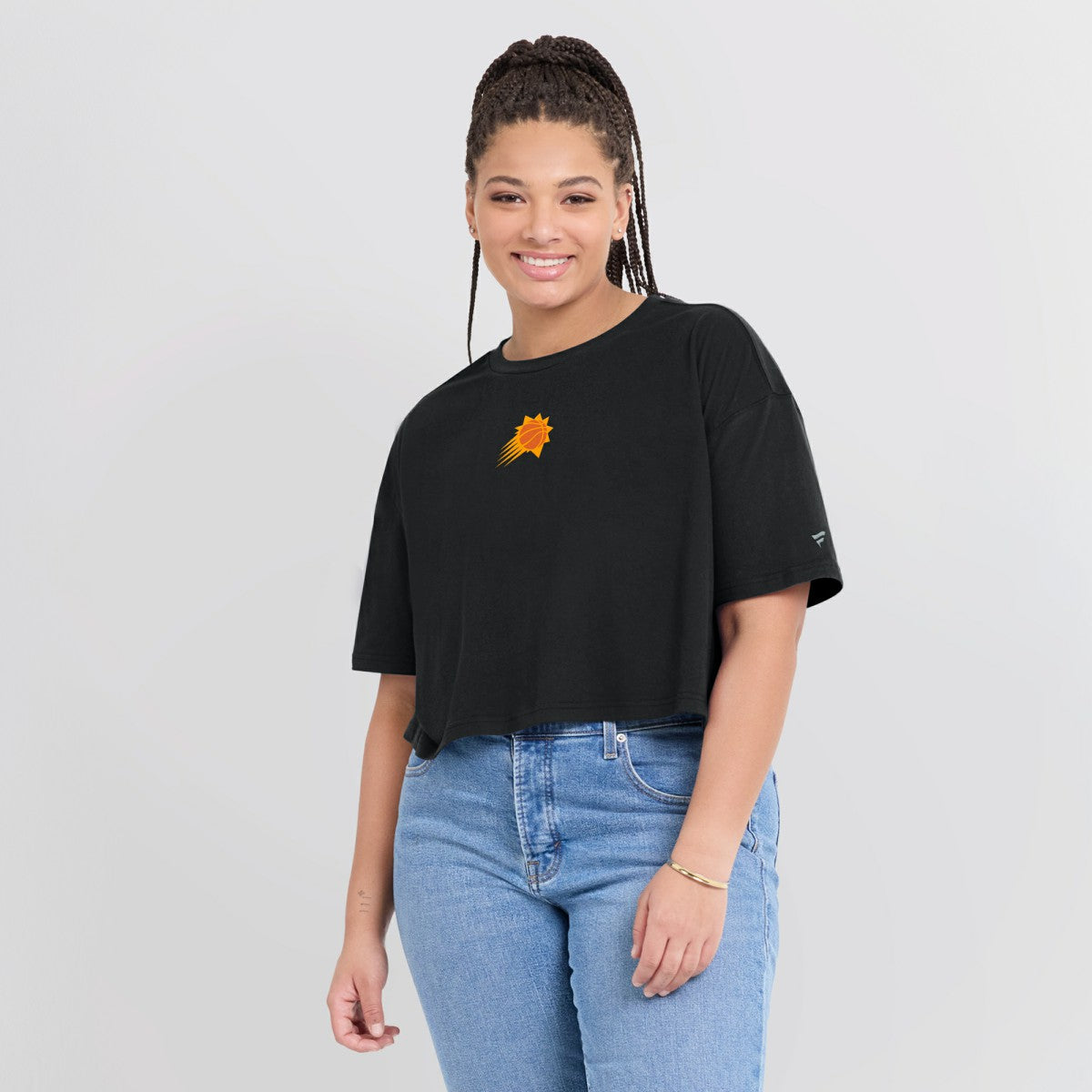 Fanatics Phoenix Suns Women's Elements Super Soft Boxy Cropped T-Shirt Black