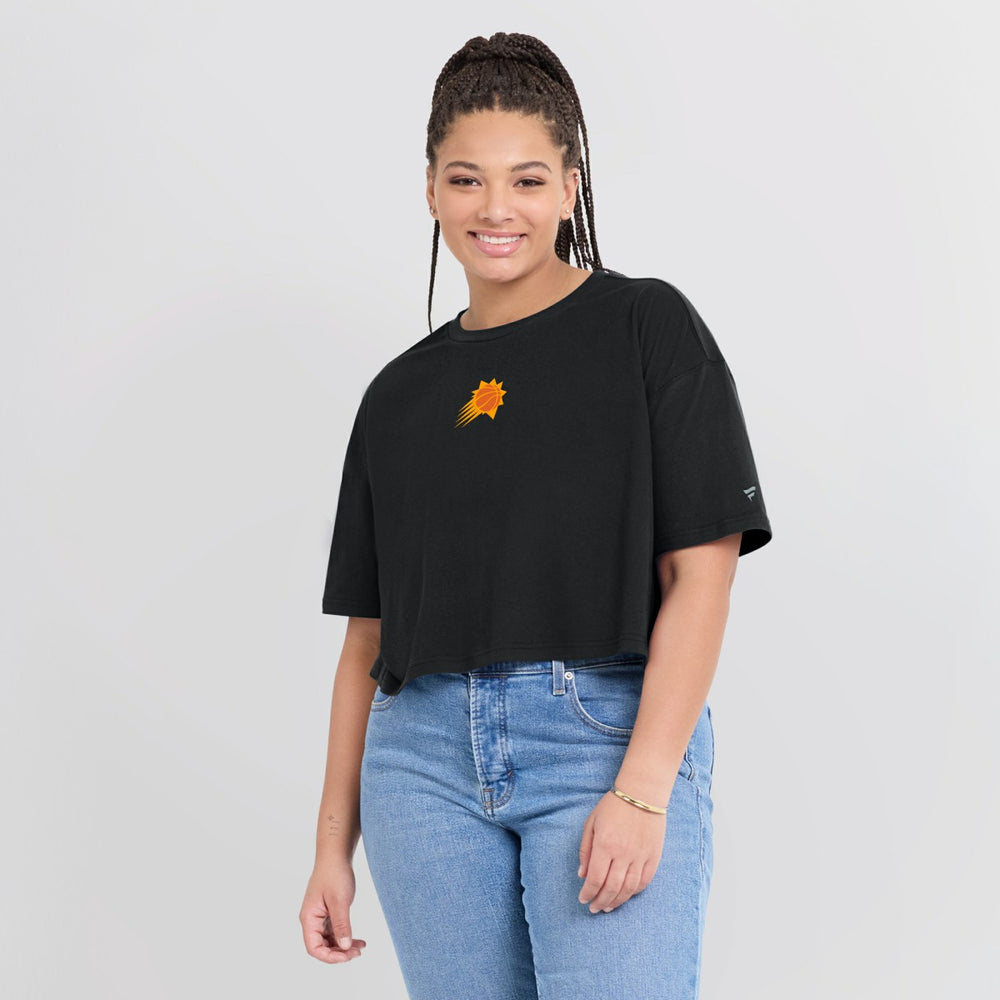 Fanatics Phoenix Suns Women's Elements Super Soft Boxy Cropped T-Shirt Black