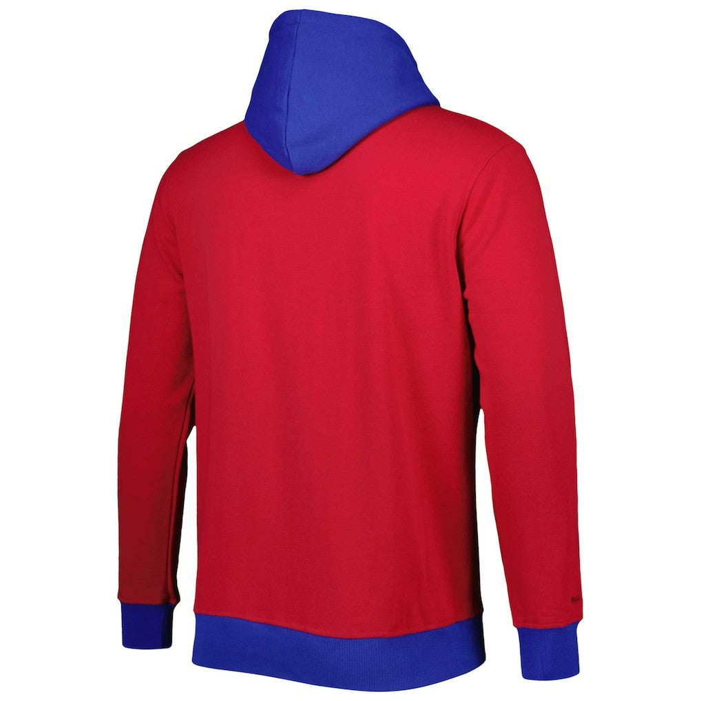 New York Giants Big & Tall Big Face Pullover Hoodie - Red/Royal - Mitchell & Ness