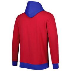 New York Giants Big & Tall Big Face Pullover Hoodie - Red/Royal - Mitchell & Ness