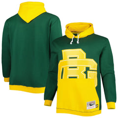 Green Bay Packers Big & Tall Big Face Pullover Hoodie - Green/Gold - Mitchell & Ness