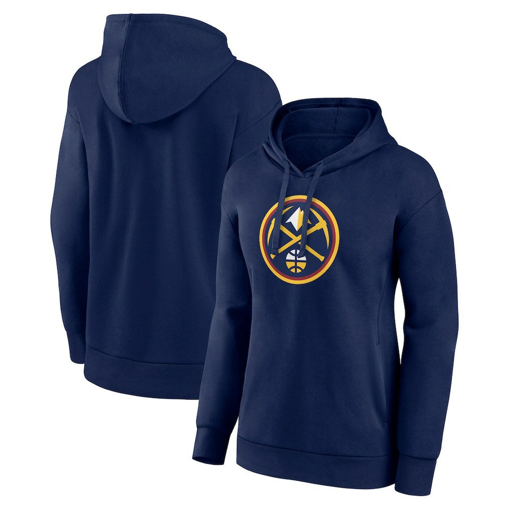 Denver Nuggets Women's Team Primary Logo Pullover Hoodie Navy