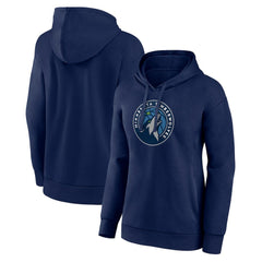 Minnesota Timberwolves Women's Team Primary Logo Pullover Hoodie Navy