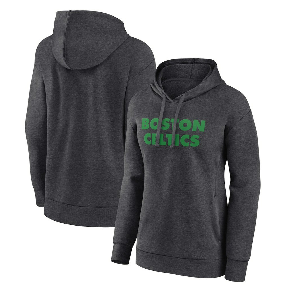 Boston Celtics Women's Wordmark Alt Pullover Hoodie Charcoal