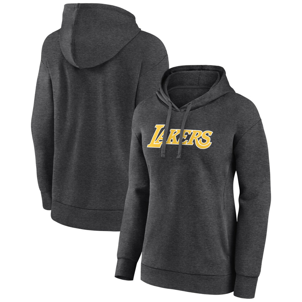 Los Angeles Lakers Women's Wordmark Alt Pullover Hoodie Charcoal