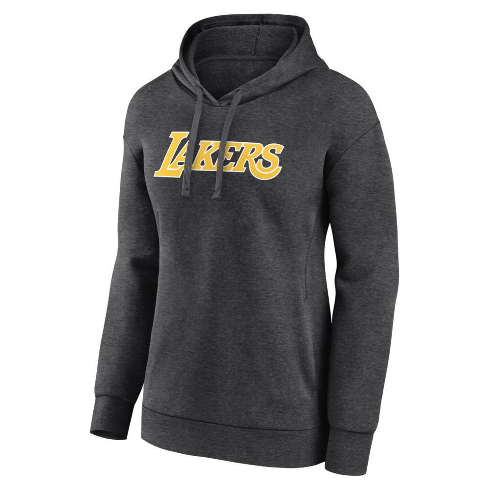 Los Angeles Lakers Women's Wordmark Alt Pullover Hoodie Charcoal