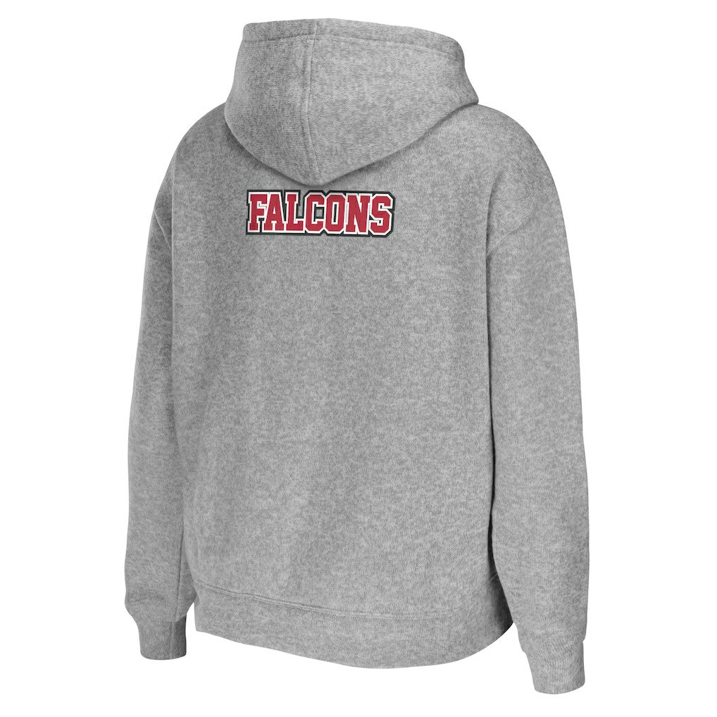 Atlanta Falcons WEAR by Erin Andrews Women's Team Full-Zip Hoodie - Heathered Gray - NFL