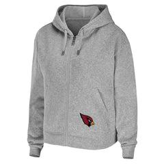 Arizona Cardinals WEAR by Erin Andrews Women's Team Full-Zip Hoodie - Heathered Gray - NFL