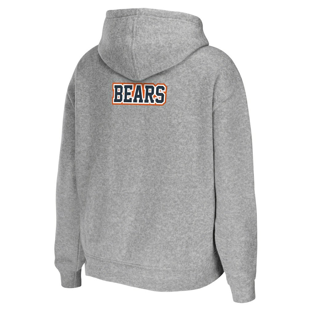 Chicago Bears WEAR by Erin Andrews Women's Team Full-Zip Hoodie - Heathered Gray - NFL