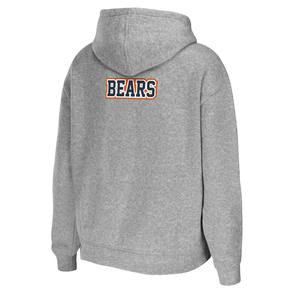 Chicago Bears WEAR by Erin Andrews Women's Team Full-Zip Hoodie - Heathered Gray - NFL