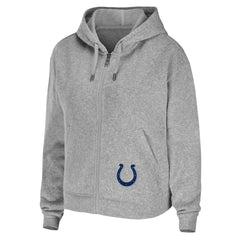 Indianapolis Colts WEAR by Erin Andrews Women's Team Full-Zip Hoodie - Heathered Gray - NFL
