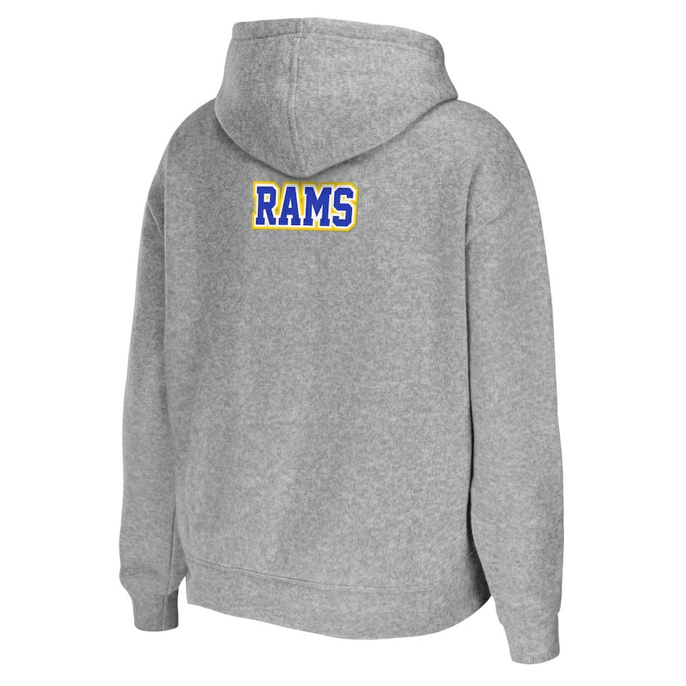 Los Angeles Rams WEAR by Erin Andrews Women's Team Full-Zip Hoodie - Heathered Gray - NFL