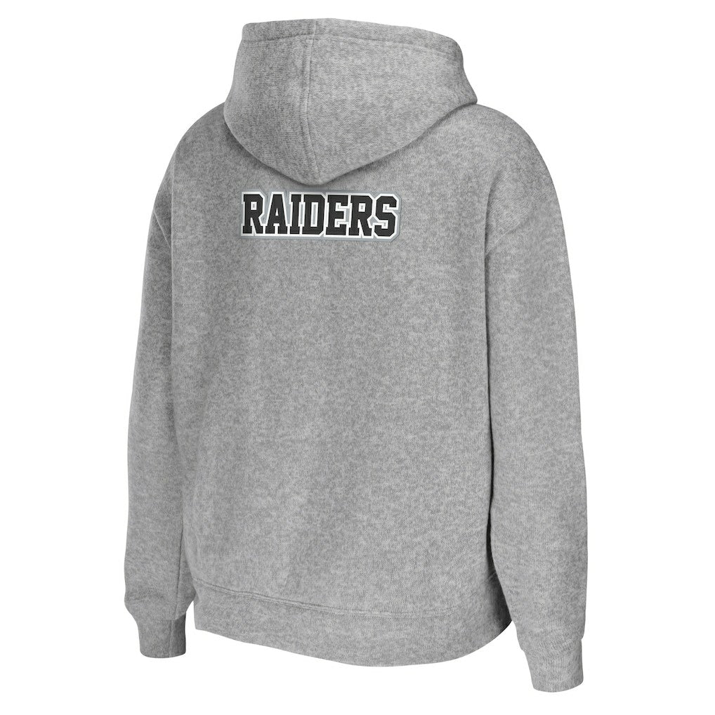Las Vegas Raiders WEAR by Erin Andrews Women's Team Full-Zip Hoodie - Heathered Gray - NFL