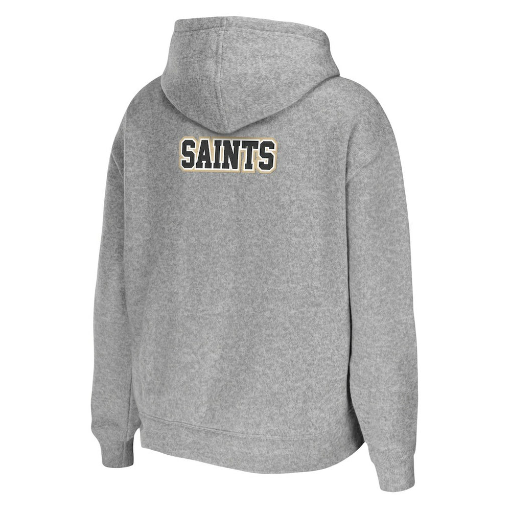 New Orleans Saints WEAR by Erin Andrews Women's Team Full-Zip Hoodie - Heathered Gray - NFL
