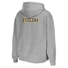 Pittsburgh Steelers WEAR by Erin Andrews Women's Team Full-Zip Hoodie - Heathered Gray - NFL