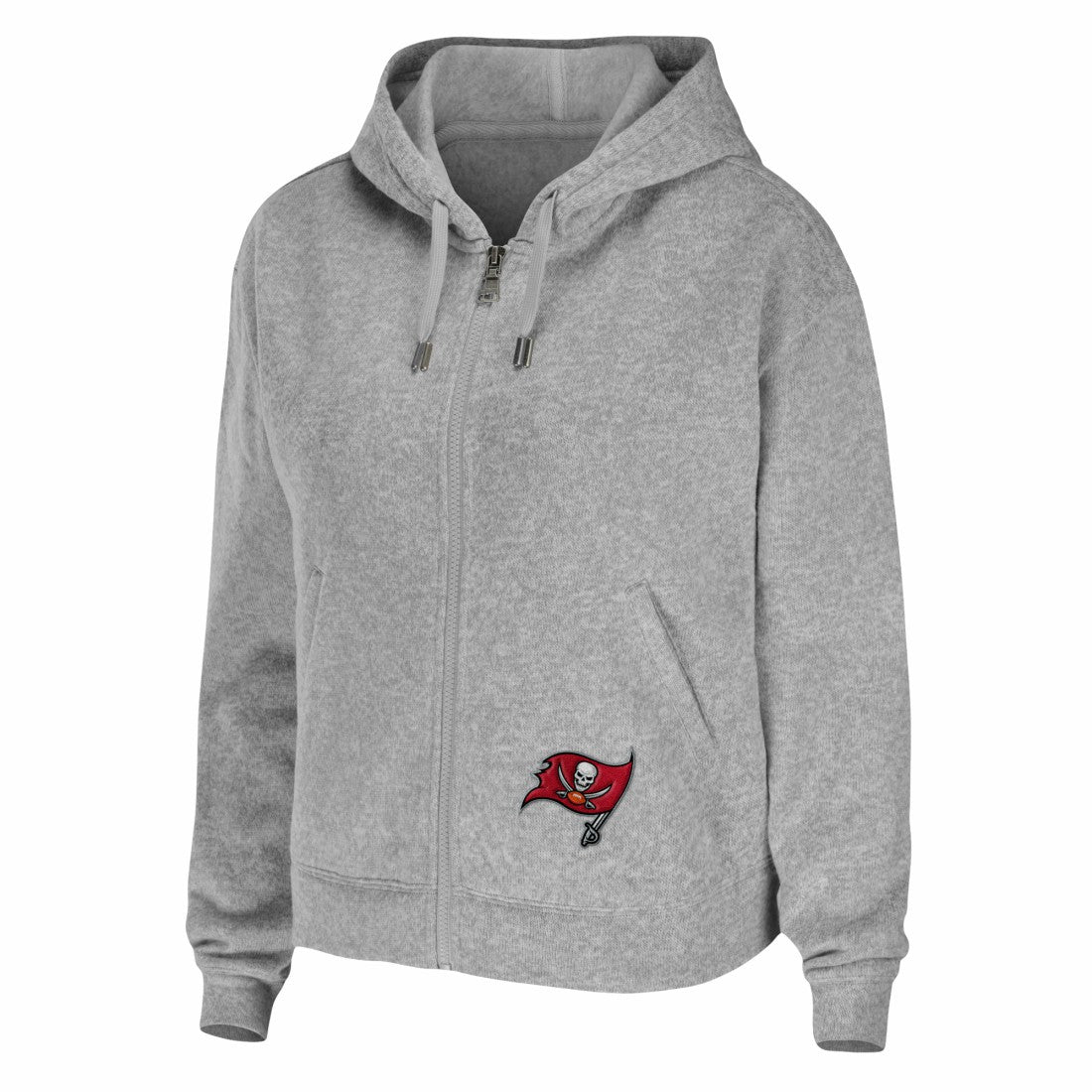 Tampa Bay Buccaneers WEAR by Erin Andrews Women's Team Full-Zip Hoodie - Heathered Gray - NFL