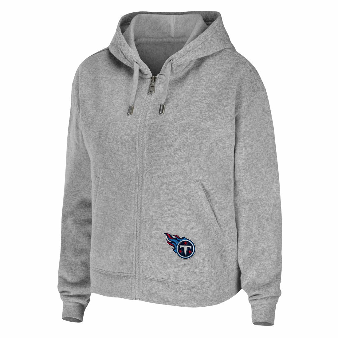 Tennessee Titans WEAR by Erin Andrews Women's Team Full-Zip Hoodie - Heathered Gray - NFL