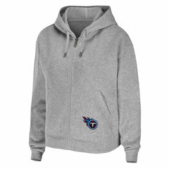 Tennessee Titans WEAR by Erin Andrews Women's Team Full-Zip Hoodie - Heathered Gray - NFL