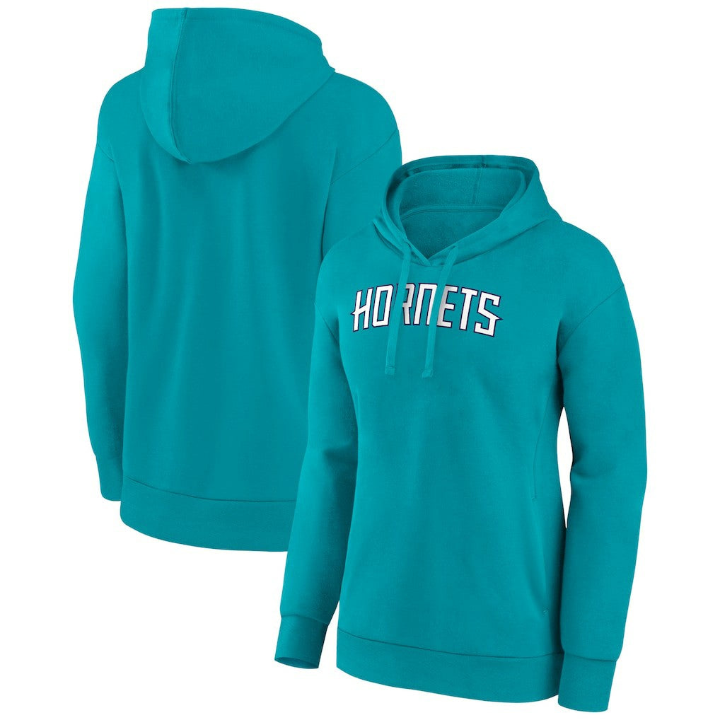 Charlotte Hornets Women's Wordmark Alt Pullover Hoodie Teal