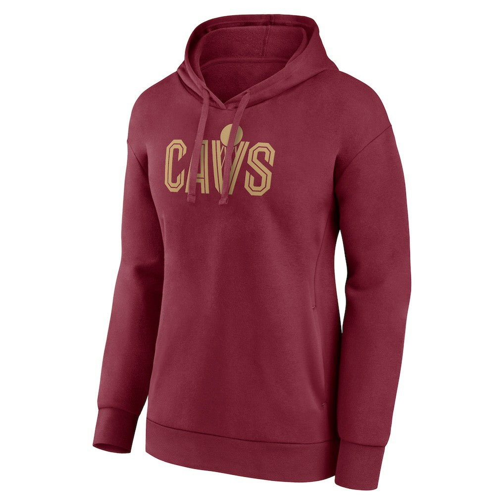 Cleveland Cavaliers Women's Wordmark Alt Pullover Hoodie Wine