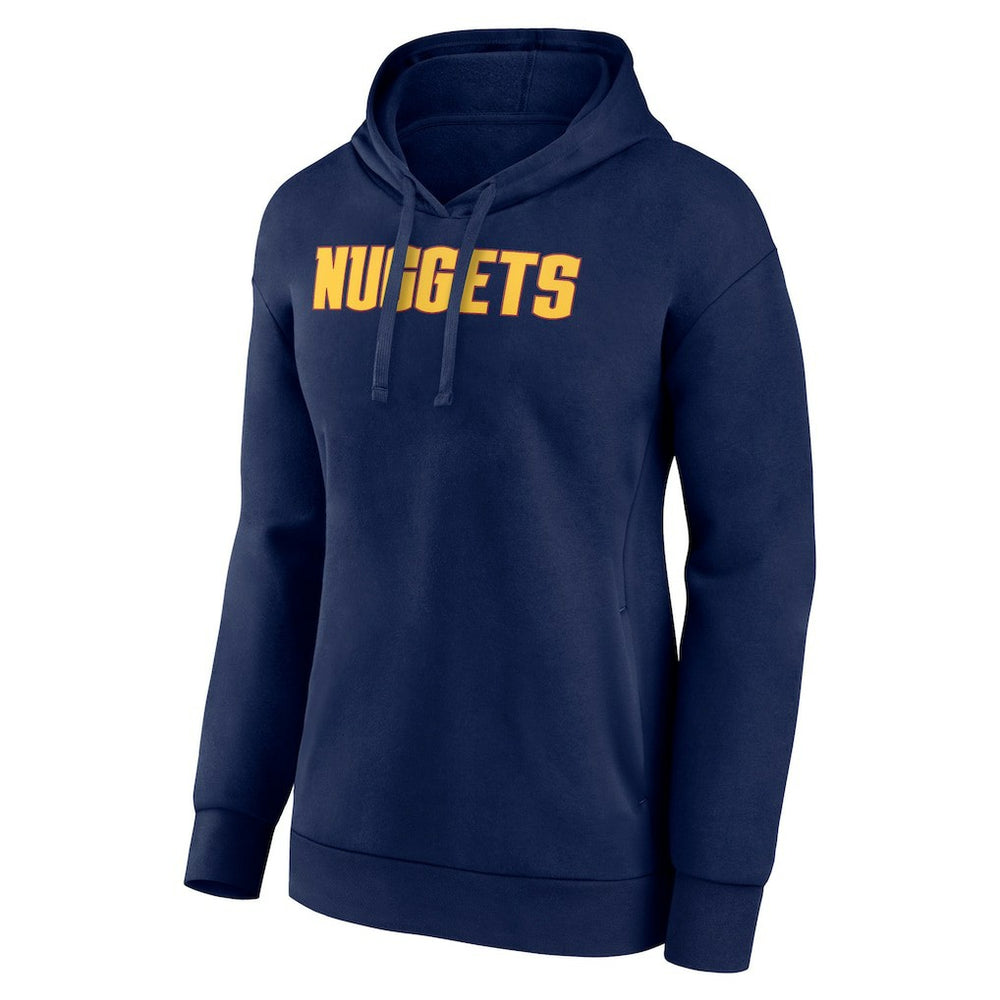 Denver Nuggets Women's Wordmark Alt Pullover Hoodie Navy