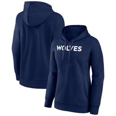 Minnesota Timberwolves Women's Wordmark Alt Pullover Hoodie Navy