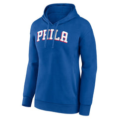 Philadelphia 76ers Women's Wordmark Alt Pullover Hoodie Royal
