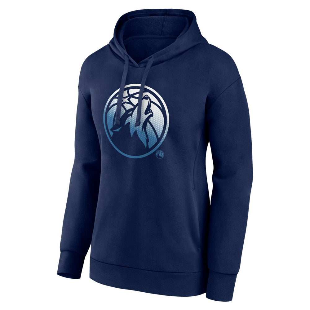Minnesota Timberwolves Women's Gradient Logo Pullover Hoodie Navy