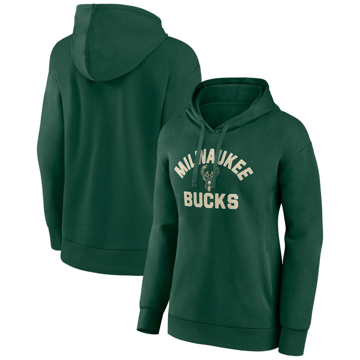 Milwaukee Bucks Women's Overtime Pullover Hoodie Hunter Green